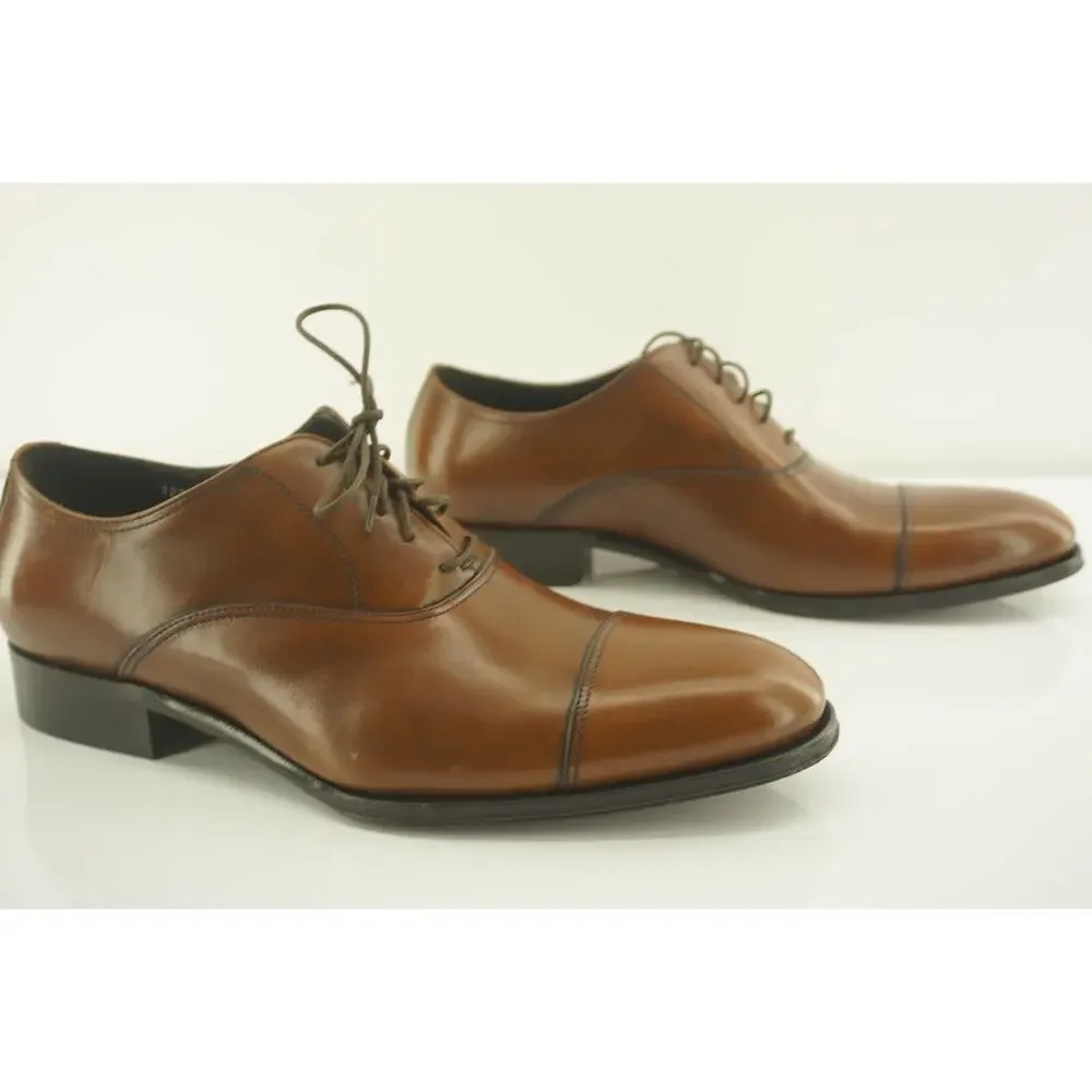To Boot New York Brandon Brown Leather Oxford Shoes SZ 8.5 NIB $395 Adam Derrick